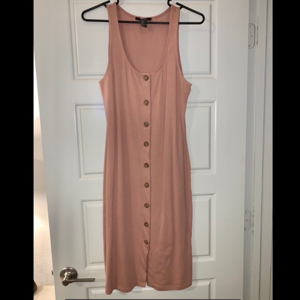 FOREVER 21 Pink button down dress